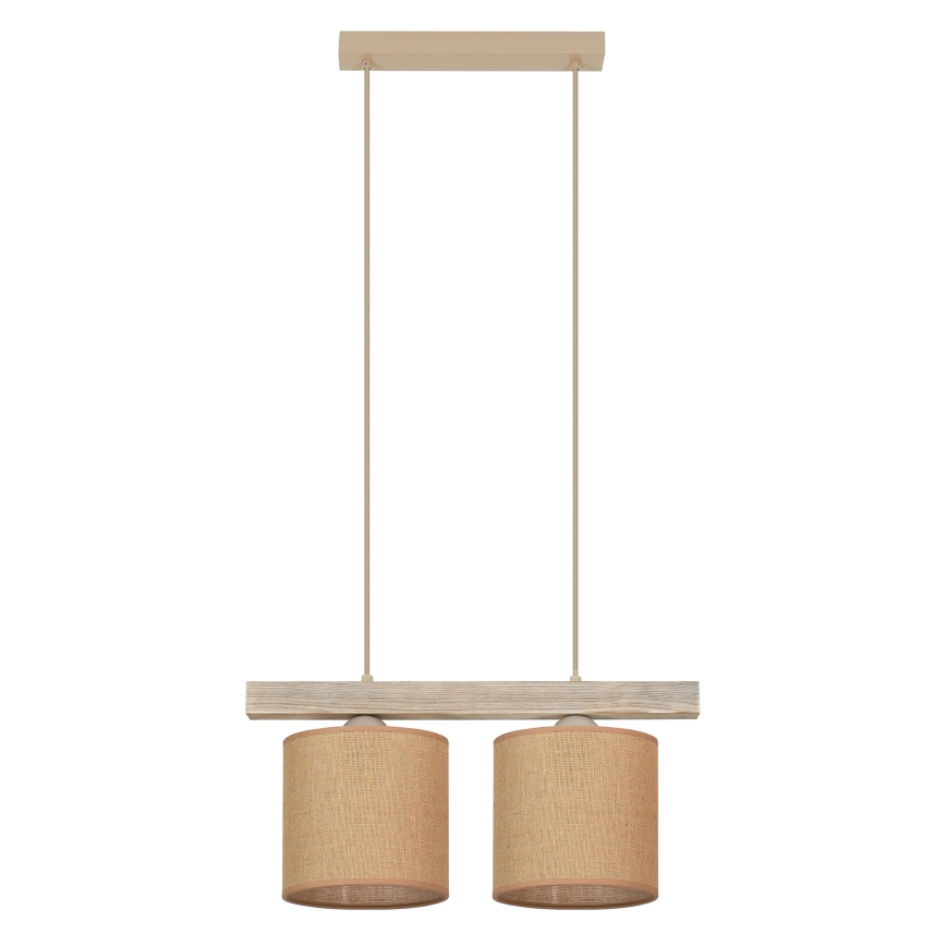 Brilagi - Κρεμαστό φωτιστικό οροφής FOREST 2xE27/15W/230V πεύκο/καφέ