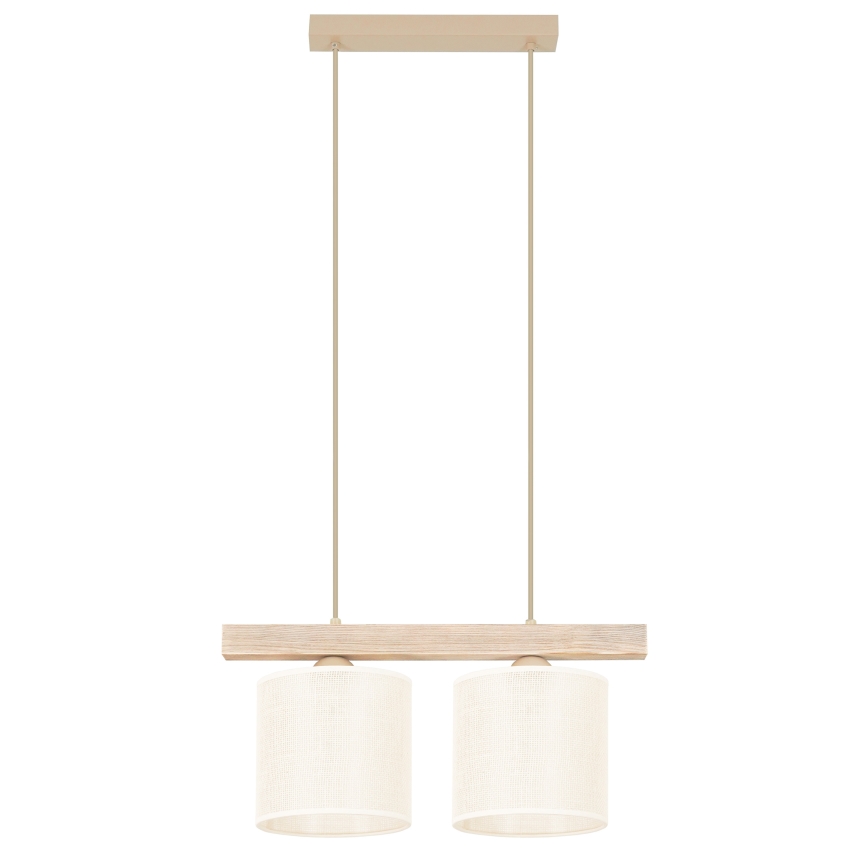 Brilagi - Κρεμαστό φωτιστικό οροφής FOREST 2xE27/15W/230V πεύκο/καφέ/κρεμ