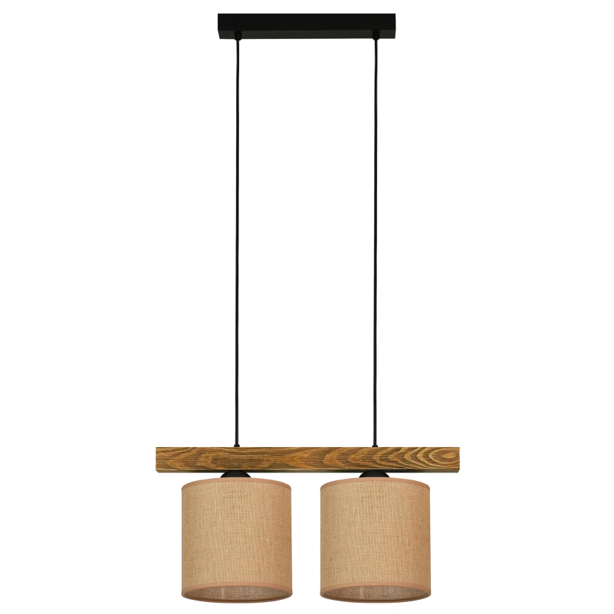 Brilagi - Κρεμαστό φωτιστικό οροφής FOREST 2xE27/15W/230V πεύκο/καφέ/μαύρο