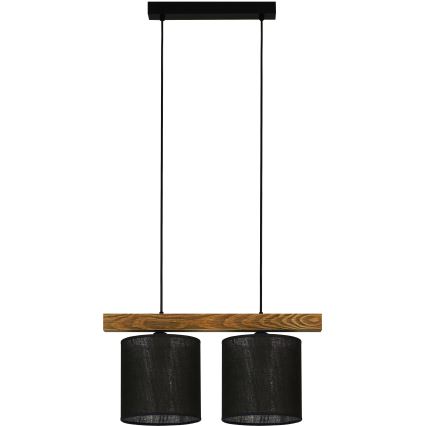 Brilagi - Κρεμαστό φωτιστικό οροφής FOREST 2xE27/15W/230V πεύκο/μαύρο