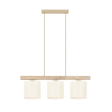 Brilagi - Κρεμαστό φωτιστικό οροφής FOREST 3xE27/15W/230V πεύκο/καφέ/κρεμ