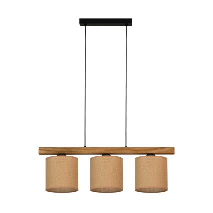 Brilagi - Κρεμαστό φωτιστικό οροφής FOREST 3xE27/15W/230V πεύκο/καφέ/μαύρο