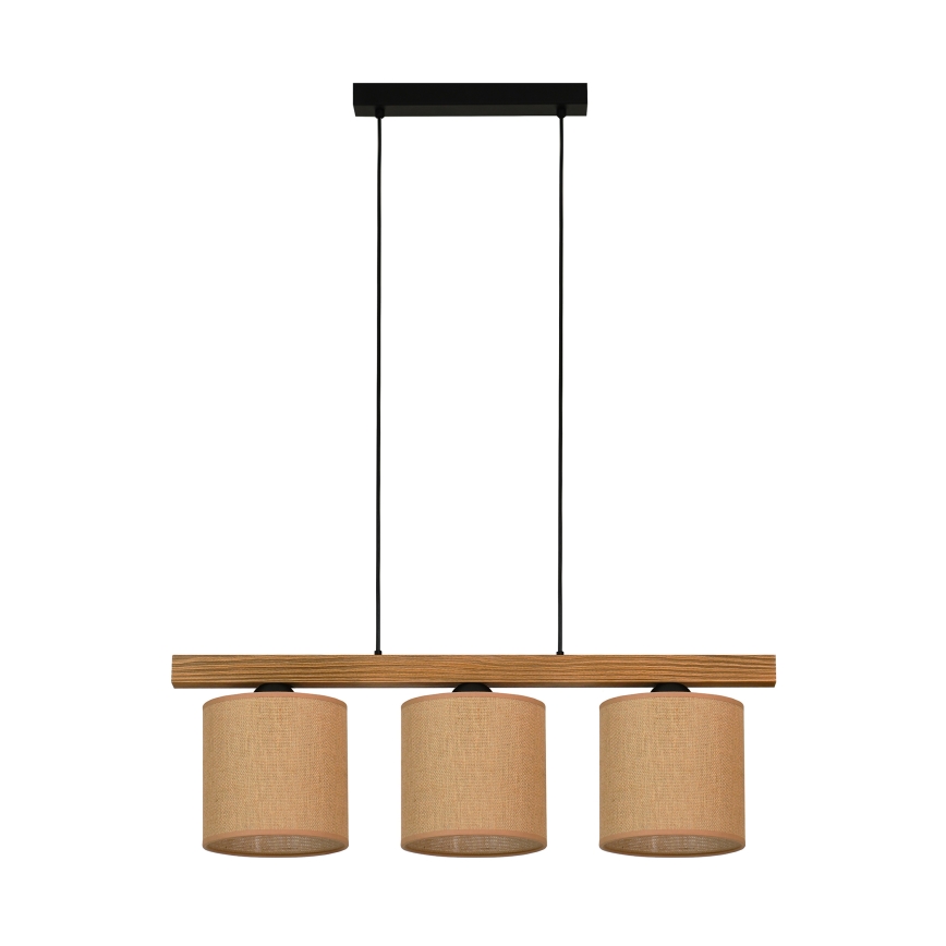 Brilagi - Κρεμαστό φωτιστικό οροφής FOREST 3xE27/15W/230V πεύκο/καφέ/μαύρο