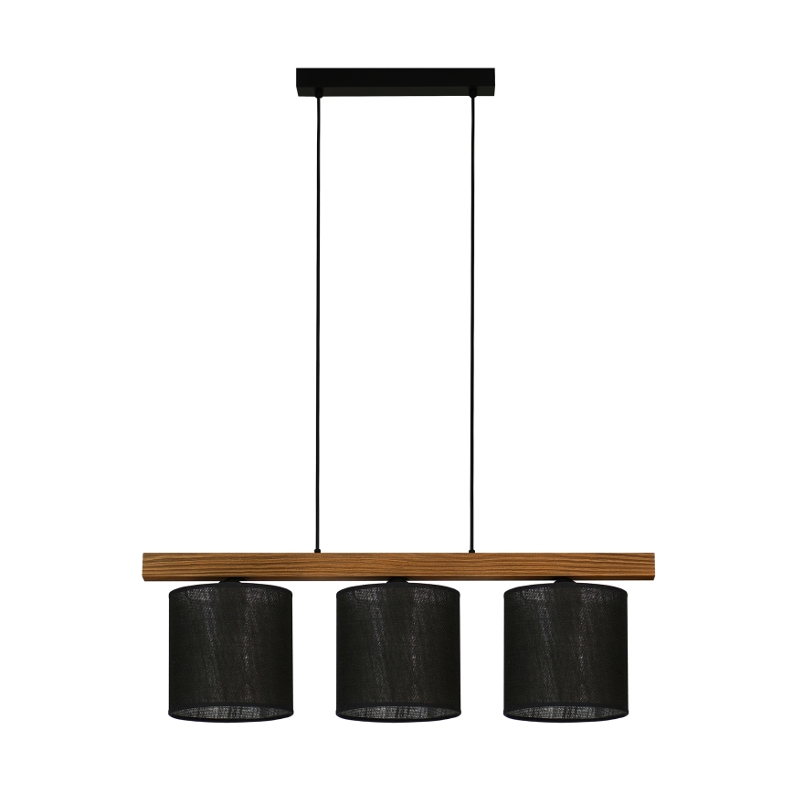 Brilagi - Κρεμαστό φωτιστικό οροφής FOREST 3xE27/15W/230V πεύκο/μαύρο