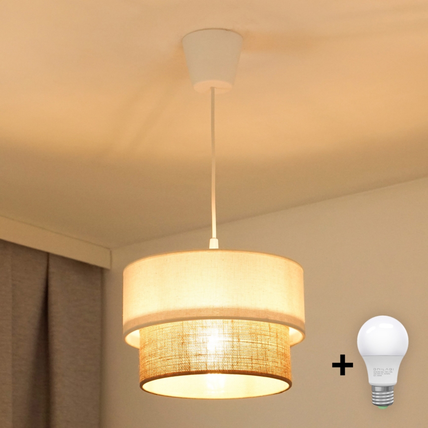 Brilagi -  Κρεμαστό φωτιστικό οροφής LED BOHO STYLE 1xE27/15W/230V διάμετρος 25 cm