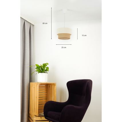 Brilagi -  Κρεμαστό φωτιστικό οροφής LED BOHO STYLE 1xE27/15W/230V διάμετρος 25 cm