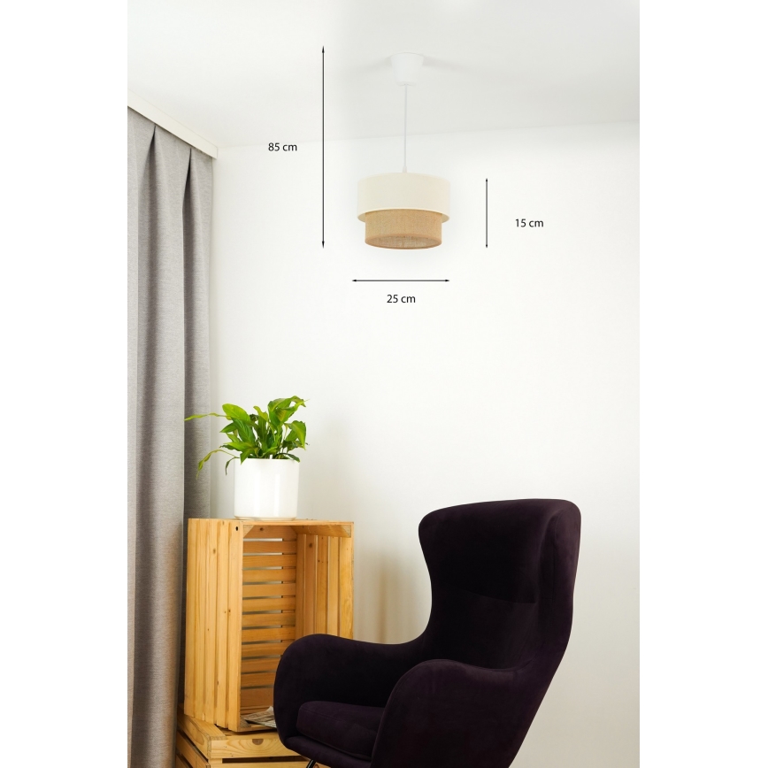 Brilagi -  Κρεμαστό φωτιστικό οροφής LED BOHO STYLE 1xE27/15W/230V διάμετρος 25 cm