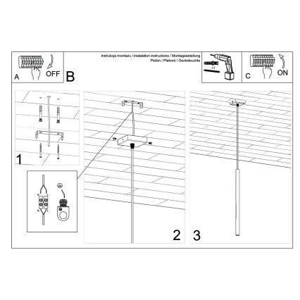 Brilagi -  Κρεμαστό φωτιστικό οροφής LED DRIFA 1xG9/4W/230V λευκό