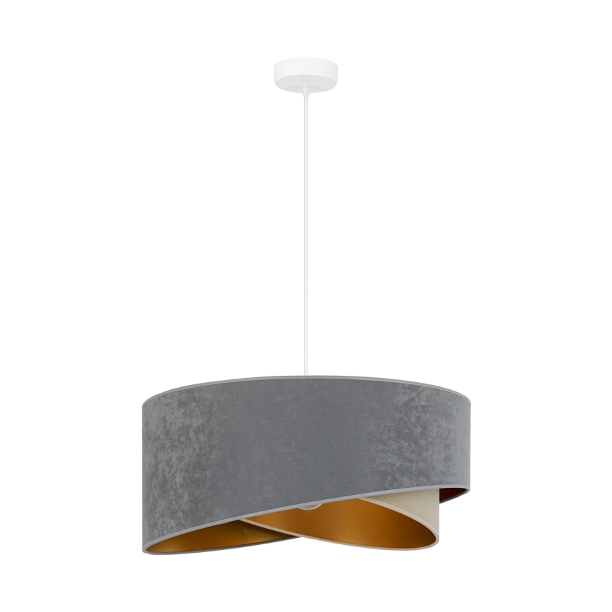 Brilagi -  Κρεμαστό φωτιστικό οροφής LED LYRA 1xE27/15W/230V γκρι/μπεζ/χρυσό