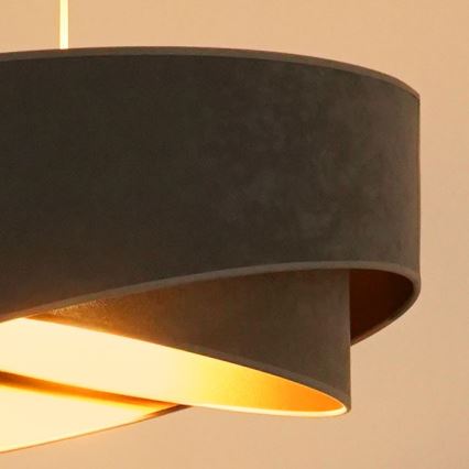 Brilagi -  Κρεμαστό φωτιστικό οροφής LED LYRA 1xE27/15W/230V γκρι/χρυσό