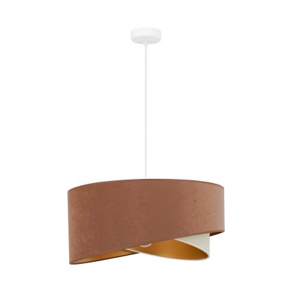 Brilagi -  Κρεμαστό φωτιστικό οροφής LED LYRA 1xE27/15W/230V καφέ/κρεμ/χρυσό