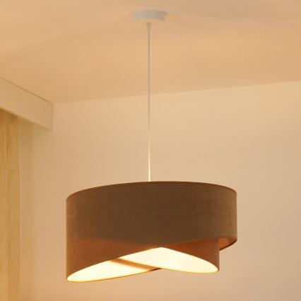 Brilagi -  Κρεμαστό φωτιστικό οροφής LED LYRA 1xE27/15W/230V καφέ/λευκό