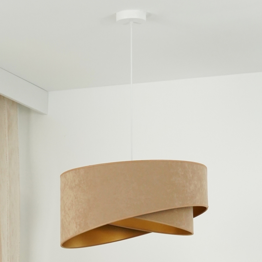 Brilagi -  Κρεμαστό φωτιστικό οροφής LED LYRA 1xE27/15W/230V καφέ/χρυσό