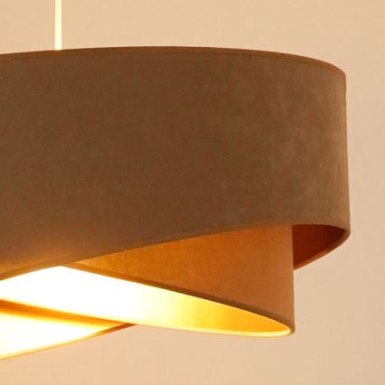 Brilagi -  Κρεμαστό φωτιστικό οροφής LED LYRA 1xE27/15W/230V καφέ/χρυσό