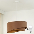 Brilagi -  Κρεμαστό φωτιστικό οροφής LED LYRA 1xE27/15W/230V καφέ/χρυσό
