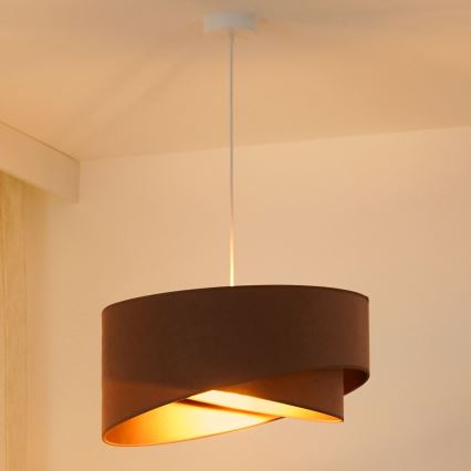 Brilagi -  Κρεμαστό φωτιστικό οροφής LED LYRA 1xE27/15W/230V καφέ/χρυσό