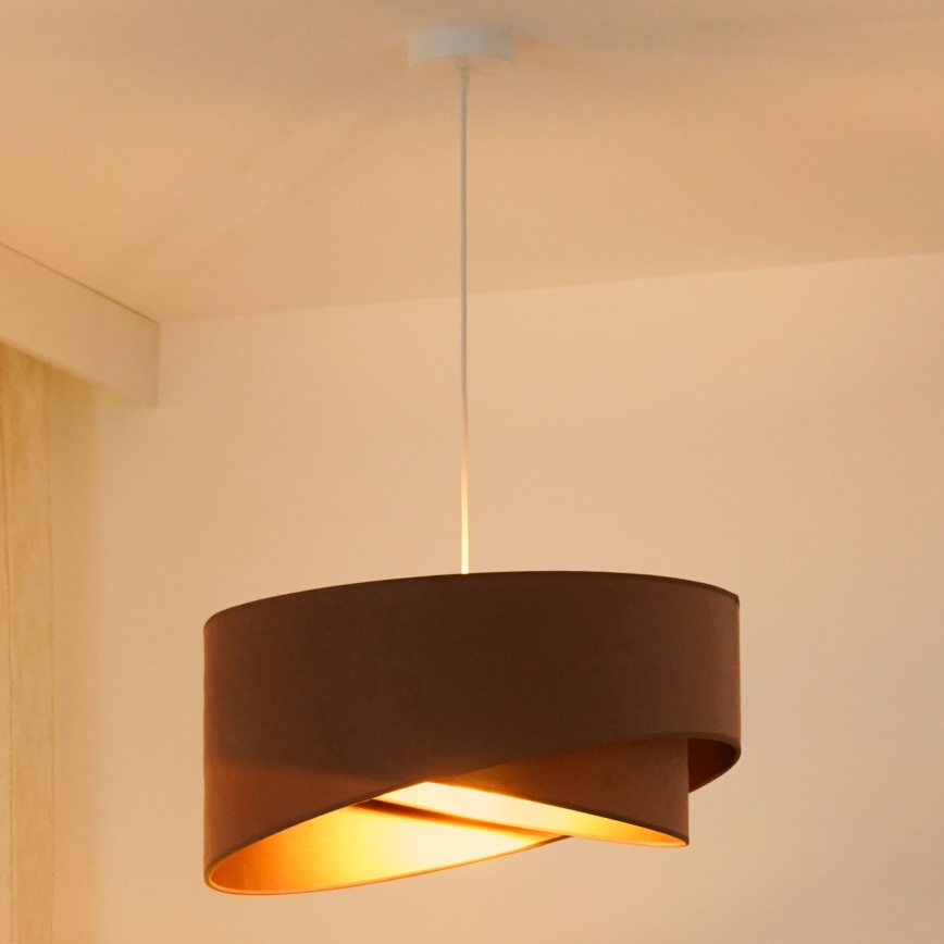Brilagi -  Κρεμαστό φωτιστικό οροφής LED LYRA 1xE27/15W/230V καφέ/χρυσό
