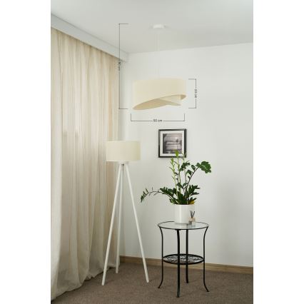Brilagi -  Κρεμαστό φωτιστικό οροφής LED LYRA 1xE27/15W/230V κρεμ