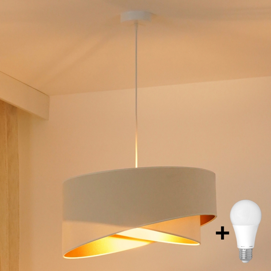 Brilagi -  Κρεμαστό φωτιστικό οροφής LED LYRA 1xE27/15W/230V κρεμ/λευκό