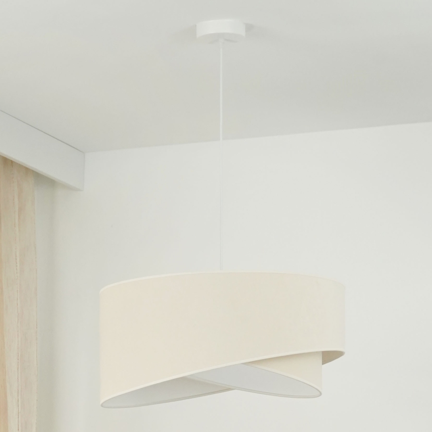Brilagi -  Κρεμαστό φωτιστικό οροφής LED LYRA 1xE27/15W/230V κρεμ/λευκό