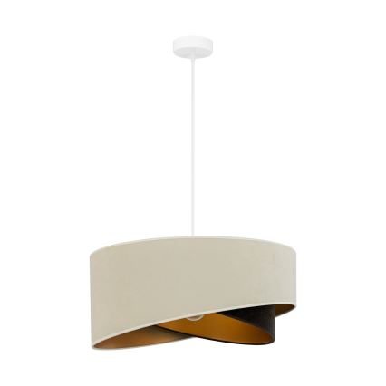 Brilagi -  Κρεμαστό φωτιστικό οροφής LED LYRA 1xE27/15W/230V κρεμ/μαύρο/χρυσό