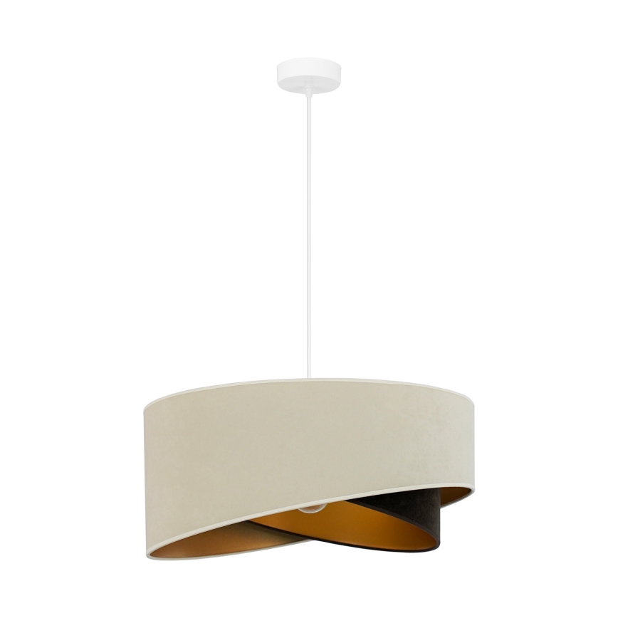 Brilagi -  Κρεμαστό φωτιστικό οροφής LED LYRA 1xE27/15W/230V κρεμ/μαύρο/χρυσό