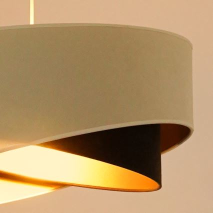 Brilagi -  Κρεμαστό φωτιστικό οροφής LED LYRA 1xE27/15W/230V κρεμ/μαύρο/χρυσό
