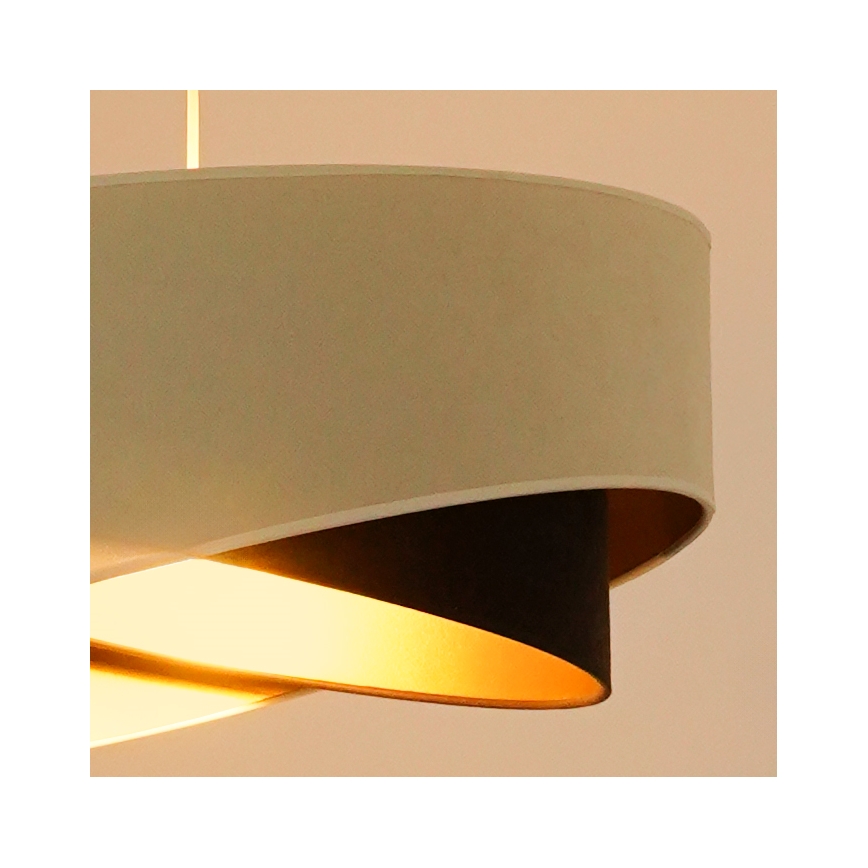 Brilagi -  Κρεμαστό φωτιστικό οροφής LED LYRA 1xE27/15W/230V κρεμ/μαύρο/χρυσό
