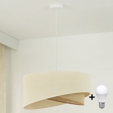 Brilagi -  Κρεμαστό φωτιστικό οροφής LED LYRA 1xE27/15W/230V κρεμ/μπεζ