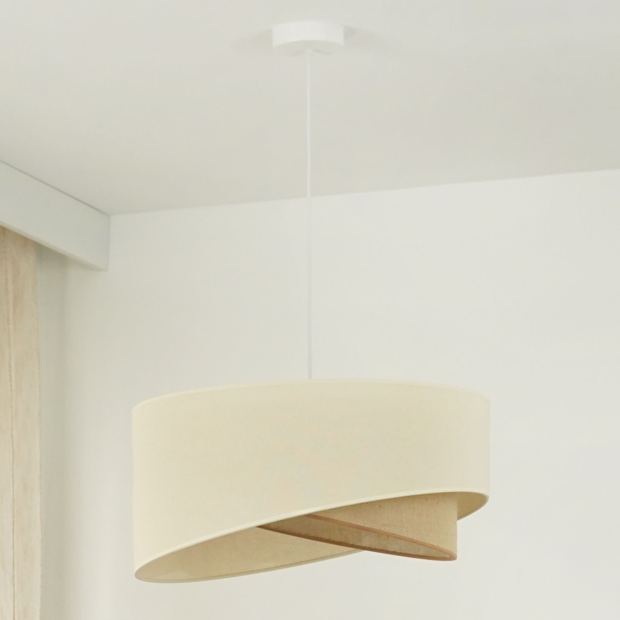 Brilagi -  Κρεμαστό φωτιστικό οροφής LED LYRA 1xE27/15W/230V κρεμ/μπεζ
