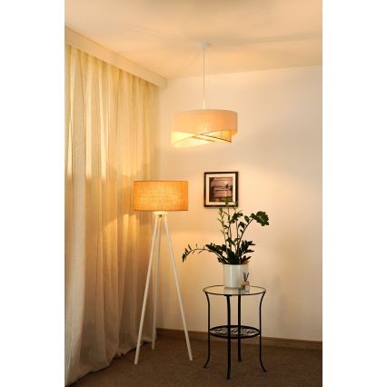 Brilagi -  Κρεμαστό φωτιστικό οροφής LED LYRA 1xE27/15W/230V κρεμ/μπεζ
