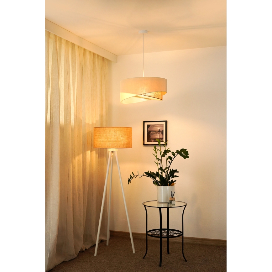 Brilagi -  Κρεμαστό φωτιστικό οροφής LED LYRA 1xE27/15W/230V κρεμ/μπεζ