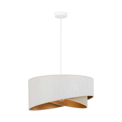 Brilagi -  Κρεμαστό φωτιστικό οροφής LED LYRA 1xE27/15W/230V λευκό/μπεζ/χρυσό