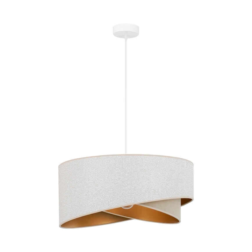Brilagi -  Κρεμαστό φωτιστικό οροφής LED LYRA 1xE27/15W/230V λευκό/μπεζ/χρυσό