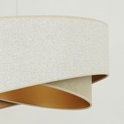 Brilagi -  Κρεμαστό φωτιστικό οροφής LED LYRA 1xE27/15W/230V λευκό/μπεζ/χρυσό