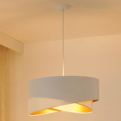 Brilagi -  Κρεμαστό φωτιστικό οροφής LED LYRA 1xE27/15W/230V λευκό/χρυσό