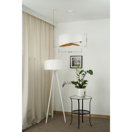 Brilagi -  Κρεμαστό φωτιστικό οροφής LED LYRA 1xE27/15W/230V λευκό/χρυσό