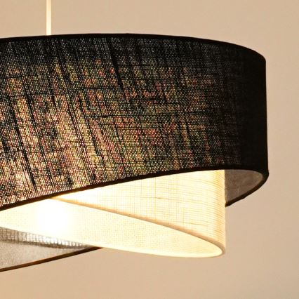 Brilagi -  Κρεμαστό φωτιστικό οροφής LED LYRA 1xE27/15W/230V μαύρο/κρεμ