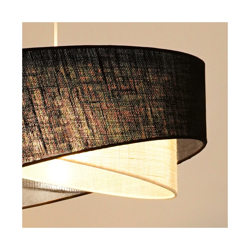 Brilagi -  Κρεμαστό φωτιστικό οροφής LED LYRA 1xE27/15W/230V μαύρο/κρεμ
