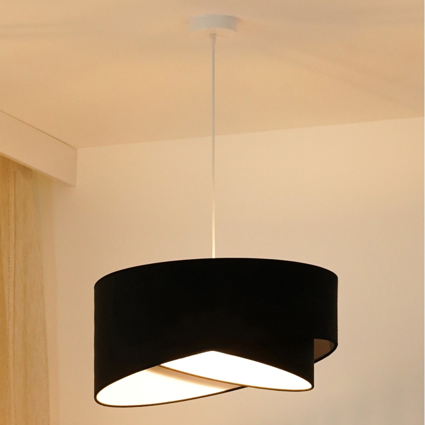 Brilagi -  Κρεμαστό φωτιστικό οροφής LED LYRA 1xE27/15W/230V μαύρο/λευκό