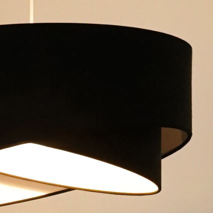 Brilagi -  Κρεμαστό φωτιστικό οροφής LED LYRA 1xE27/15W/230V μαύρο/λευκό