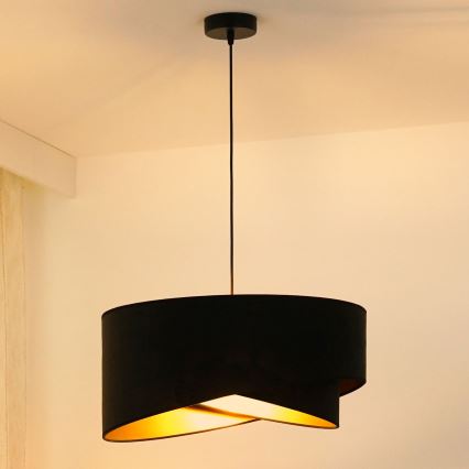 Brilagi - Κρεμαστό φωτιστικό οροφής LED LYRA 1xE27/15W/230V μαύρο/χρυσό