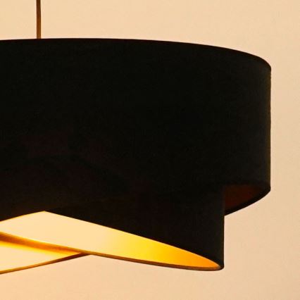 Brilagi - Κρεμαστό φωτιστικό οροφής LED LYRA 1xE27/15W/230V μαύρο/χρυσό
