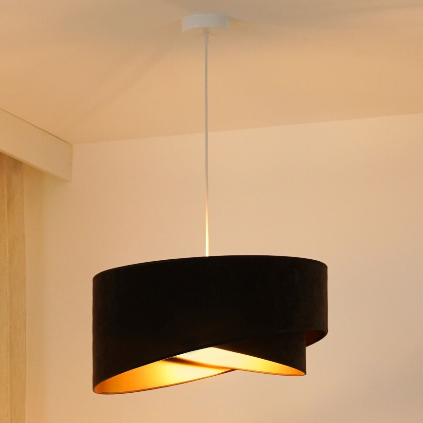 Brilagi -  Κρεμαστό φωτιστικό οροφής LED LYRA 1xE27/15W/230V σκούρο καφέ/χρυσό