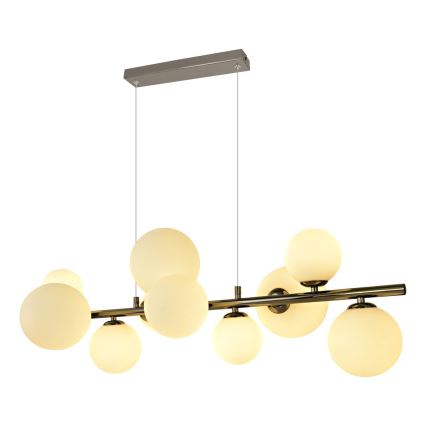 Brilagi -  Κρεμαστό φωτιστικό οροφής LED MILLA 10xG9/3W/230V γυαλιστερό χρώμιο/λευκό