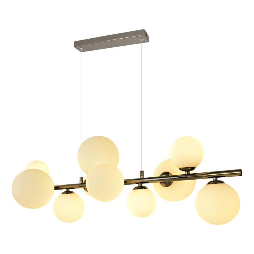 Brilagi -  Κρεμαστό φωτιστικό οροφής LED MILLA 10xG9/3W/230V γυαλιστερό χρώμιο/λευκό