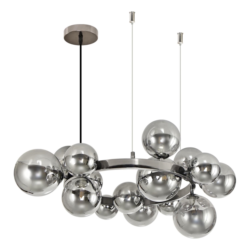 Brilagi -  Κρεμαστό φωτιστικό οροφής LED MILLA 15xG9/3W/230V γυαλιστερό χρώμιο/φιμέ