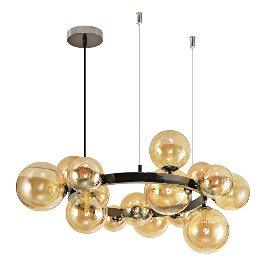 Brilagi -  Κρεμαστό φωτιστικό οροφής LED MILLA 15xG9/3W/230V γυαλιστερό χρώμιο/χρυσό