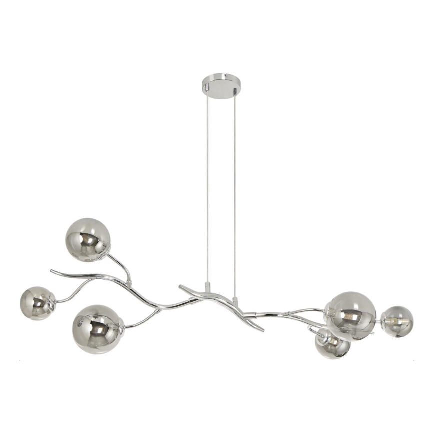 Brilagi -  Κρεμαστό φωτιστικό οροφής LED MISTEL 6xG9/3W/230V γυαλιστερό χρώμιο/φιμέ