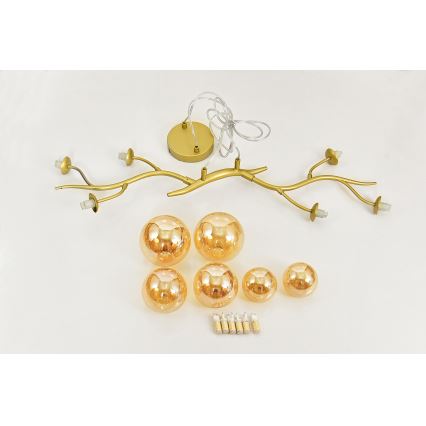 Brilagi -  Κρεμαστό φωτιστικό οροφής LED MISTEL 6xG9/3W/230V χρυσό